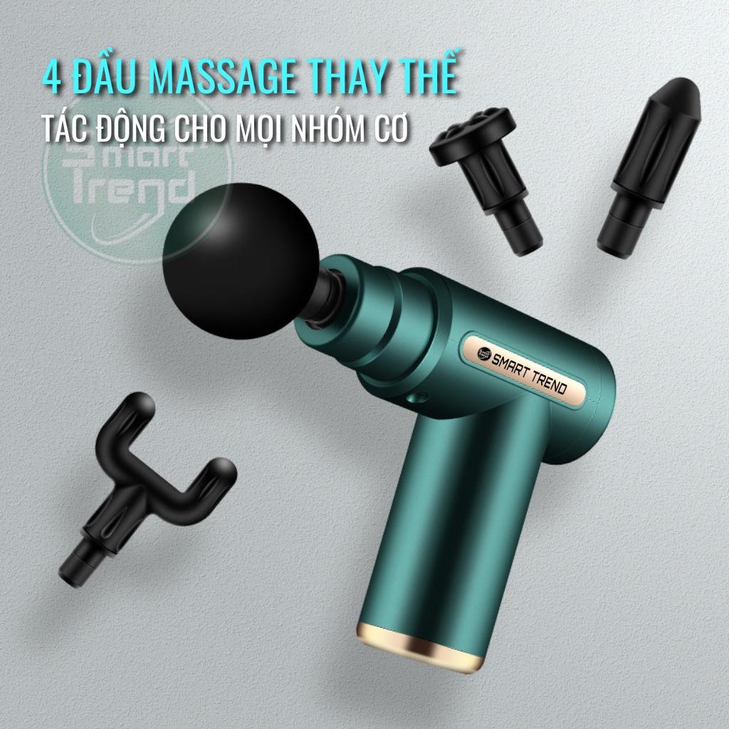 Máy massage cầm tay mini đấm lưng mát xa trị liệu cổ vai gáy 4 đầu 6 chế độ MSCB