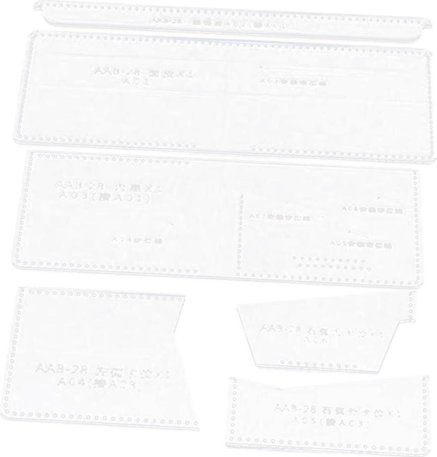 7 Chiếc Chất Liệu Acrylic Stencil Bản Mẫu Khuôn Mẫu Cho Bóp Ví Da Cầm Tay Làm Cho