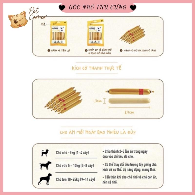 Xúc xích phomai Bowwow - Xúc xích cho chó vị phô mai (240g)