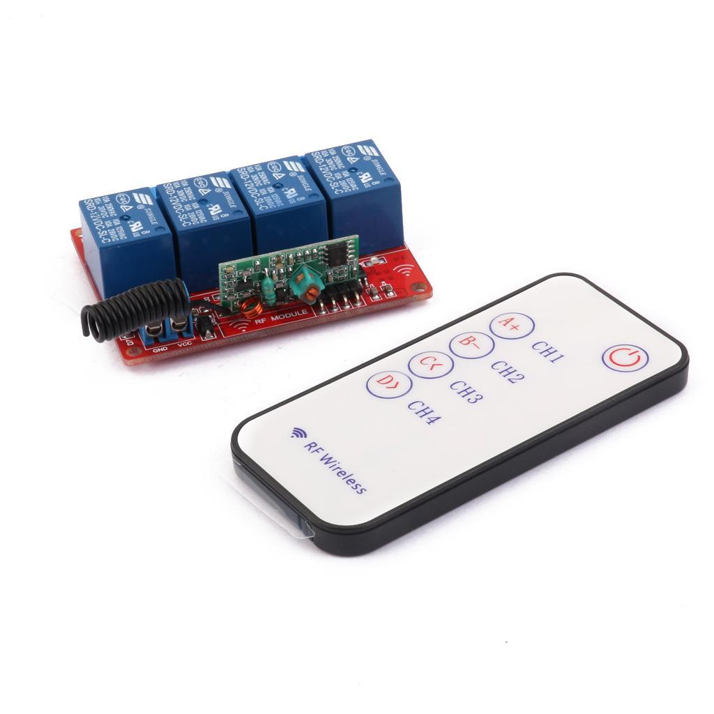 4 Channel 4CH RF Wireless Remote Switch Relay Module 12V