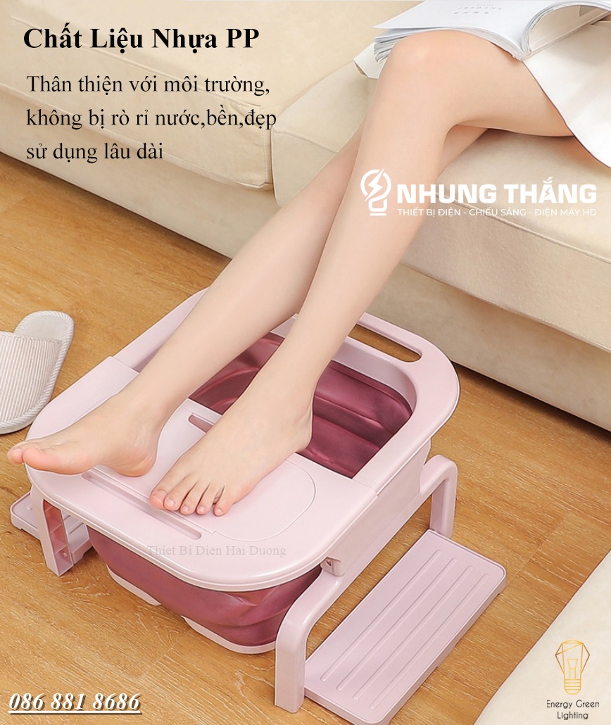 Bồn Ngâm Chân - Massage Chân NC-855 - Có Thể Gập Lại - Cách Nhiệt Hiệu Quả - 3 Màu Sắc Trang Nhã - Có Video