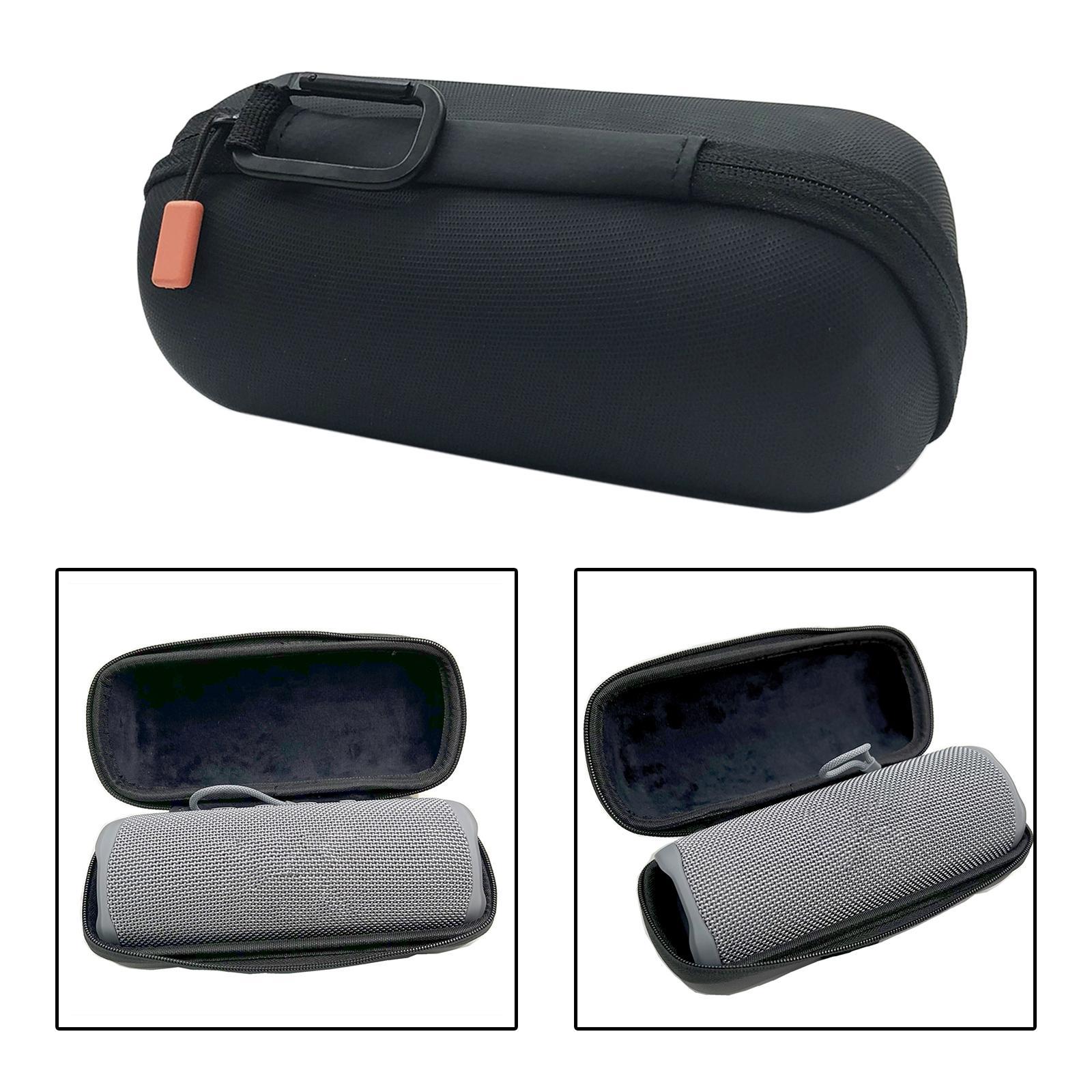 Zippered Hard Travel Case, Shockproof Anti Scratch W/Carabiner Splash Proof Storage Bag for JBL Flip 6 Bluetooth Speaker