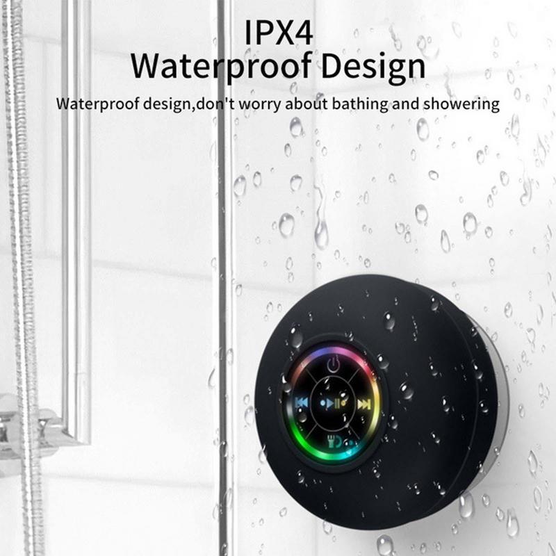 Loa răng xanh mini Loa phòng tắm không thấm nước Loa vòi hoa sen không dây Máy nghe nhạc hấp phụ mạnh cho xe hơi Hồ bơi ngoài trời Màu sắc: Đen