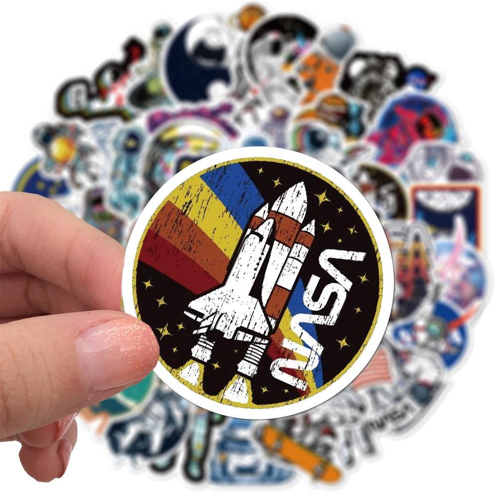 Set 50 Cái STICKER NASA Chống Thấm Nước Trang Trí Điện Thoại , Laptop , Vali Siêu Đẹp