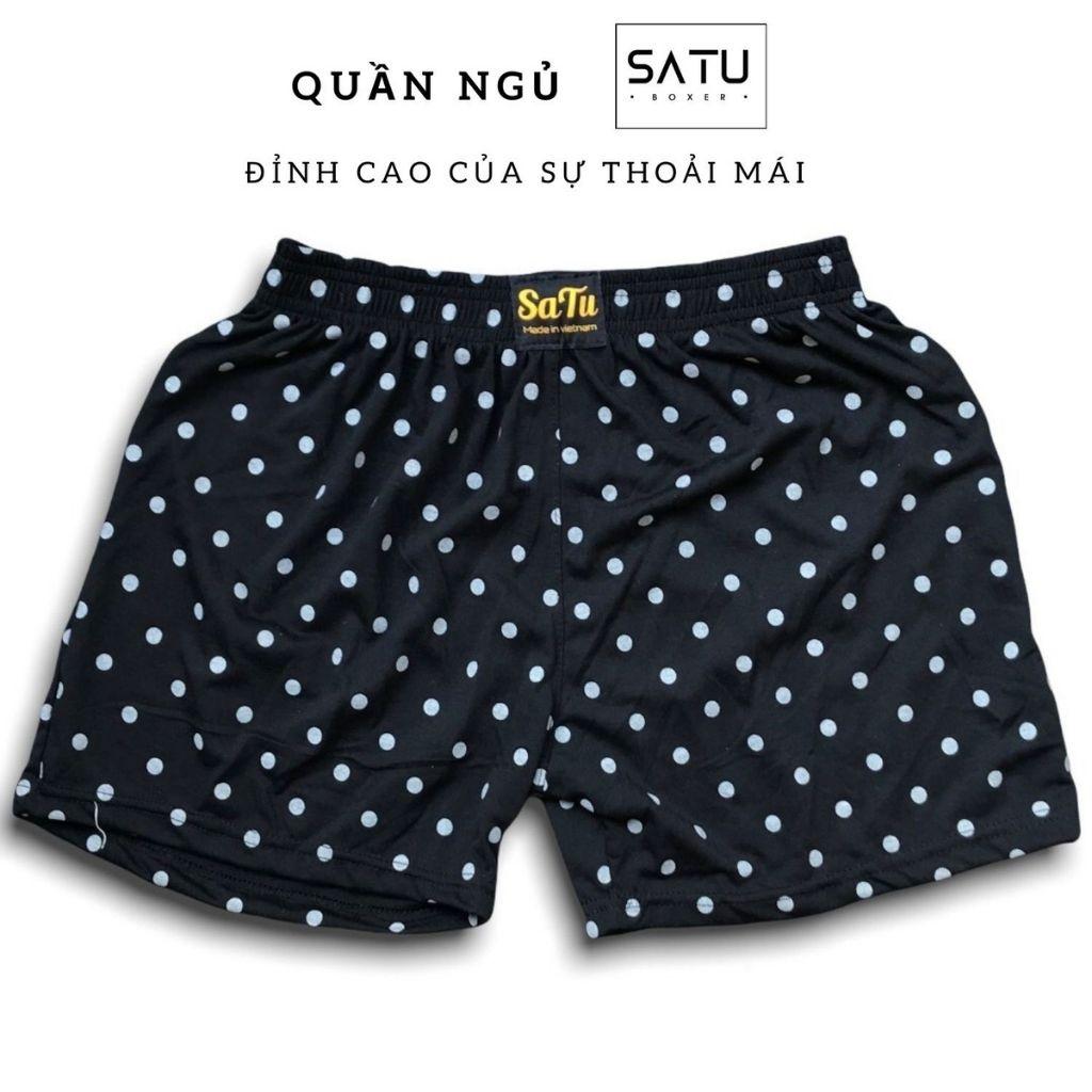 Quần Quần Đùi Nam Nữ Mặc Nhà Tắm Biển Quần Ngủ SATU Vải Thun Cotton Co Giãn Thoải Mái Thoáng Mát