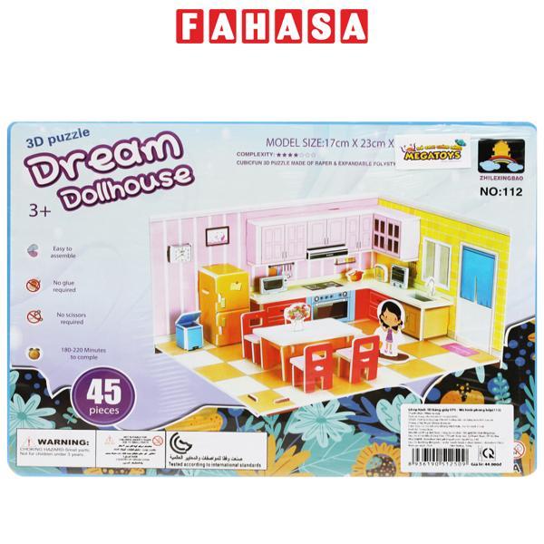 Đồ Chơi Ghép Hình Giấy 3D Dream Dollhouse - Megatoys 112 - Phòng Bếp (45 Mảnh Ghép)