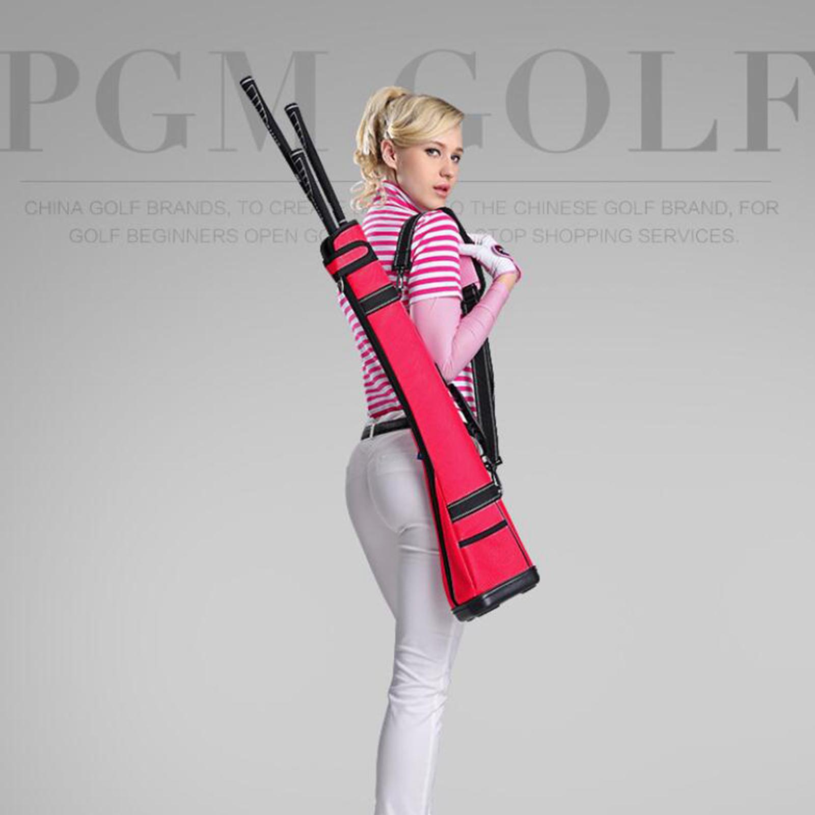 Professional Golf Sunday Bag with Side Mesh Pockets & Adjustable Sling Strap Golf Carry Bag for Golf Course, Travel, Driving Range