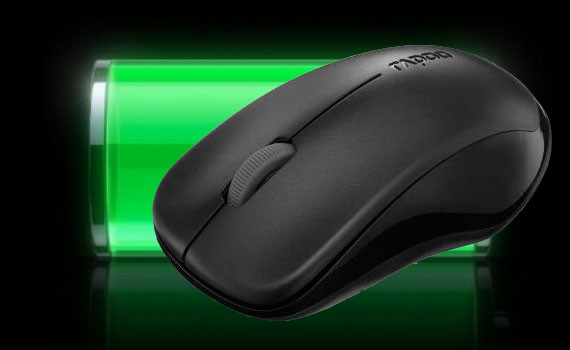 Chuột RAPOO 1620 - MÀU ĐEN tiết kiệm pin