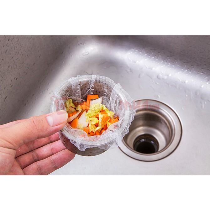 100 túi lọc rác bồn rửa chén