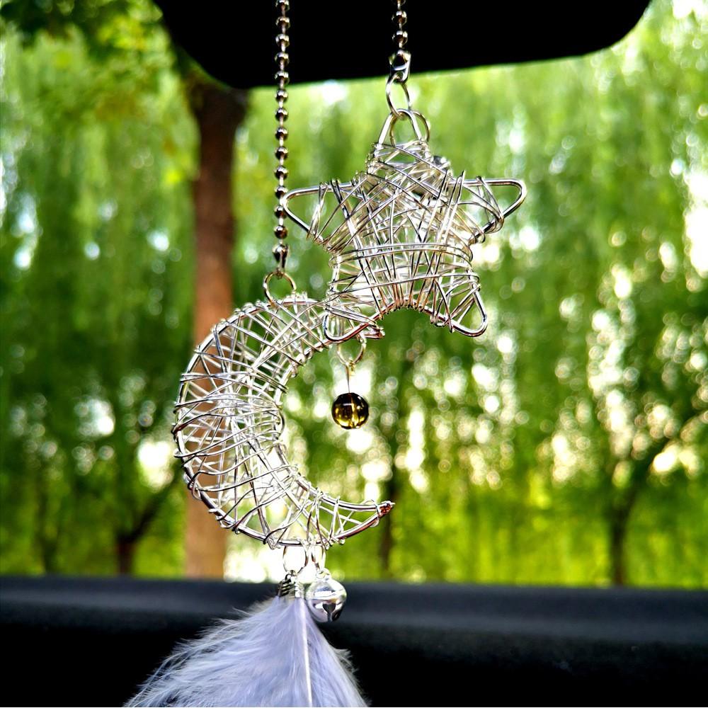 Dream Catcher Lông Vũ Mix Dây Sắt Trăng Sao