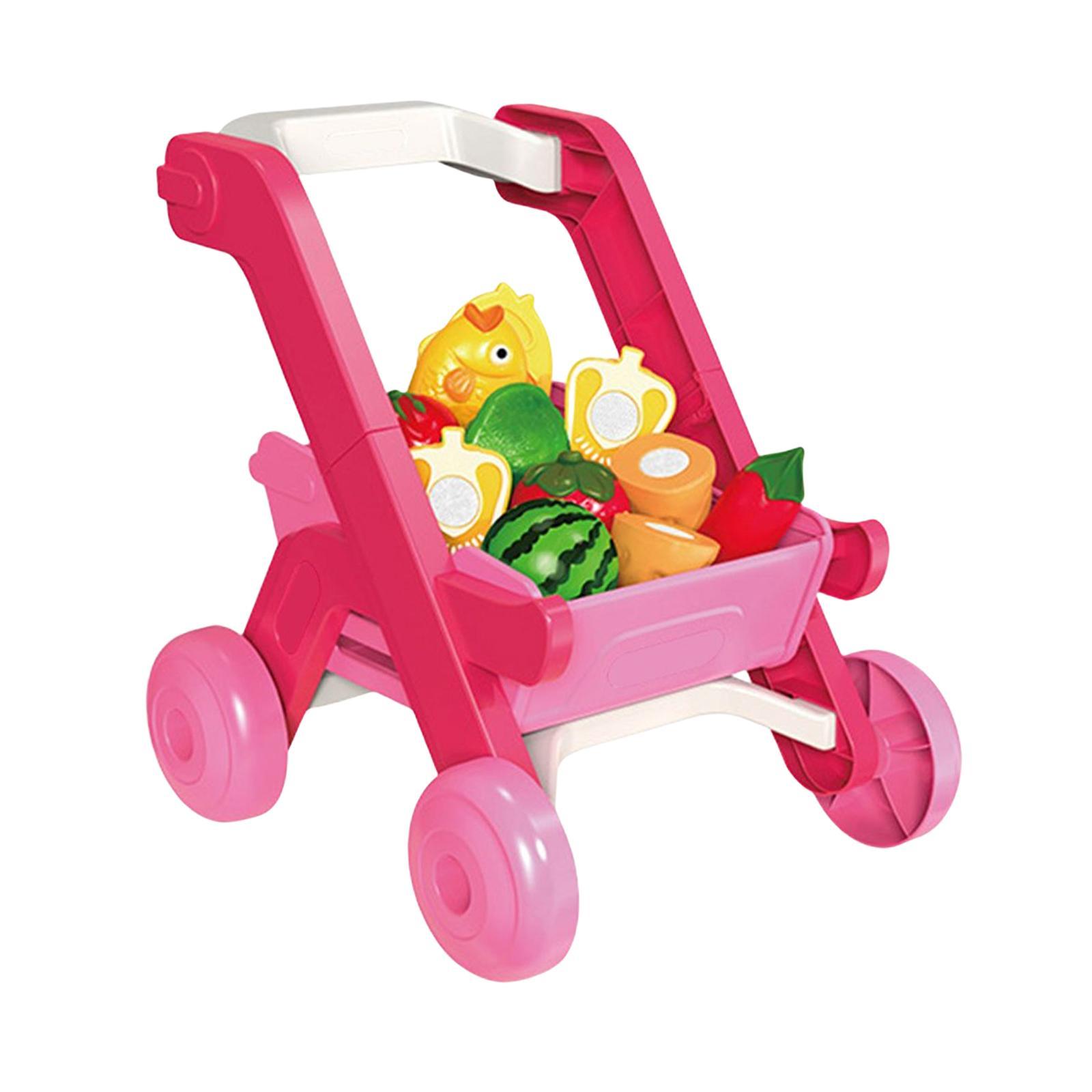 Shopping Trolley Cart kids Shopping Cart Toy Pretend Play Gifts