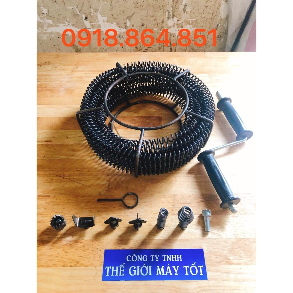 Bộ dây thông cống phi 16 (18 mét+đầu thông+đầu kết nối+tay quay)
