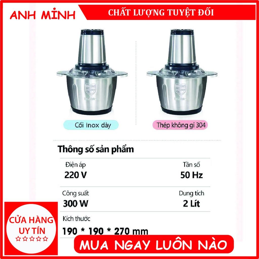 (video )Máy Xay Thịt 4 Lưỡi - Dung Tích 2 Lít - Công Suất 300W