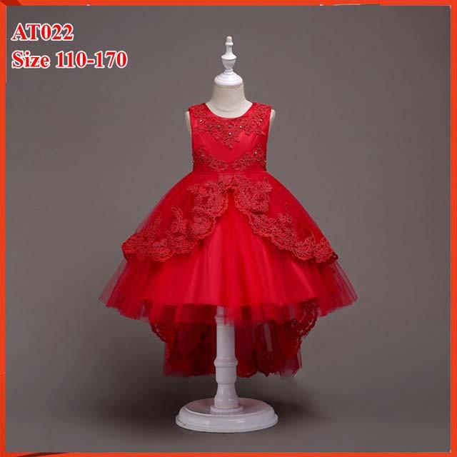 Đầm công chúa màu đỏ -Đầm bé gái cao cấp cho bé từ 14kg đến 45kg
