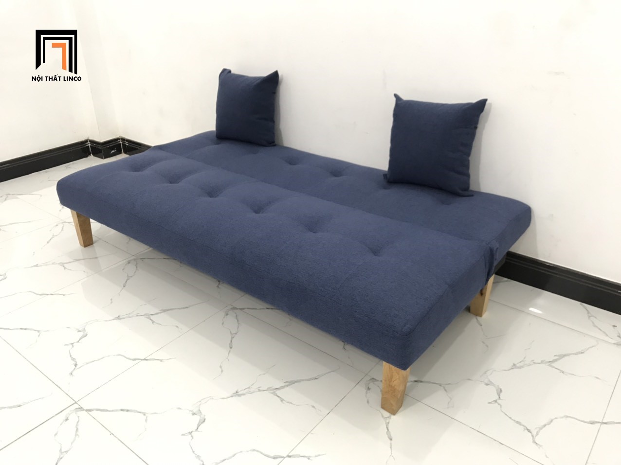 Ghế sofa giường đa năng xanh dương đậm nhiều kích cỡ
