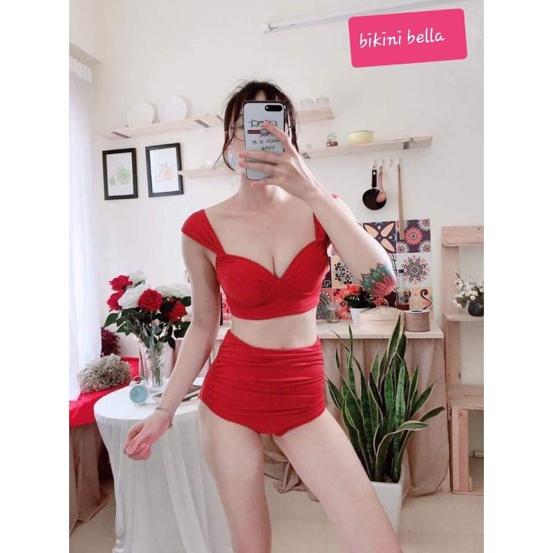bikini đồ bơi đi biển 2 mảnh tay vuông