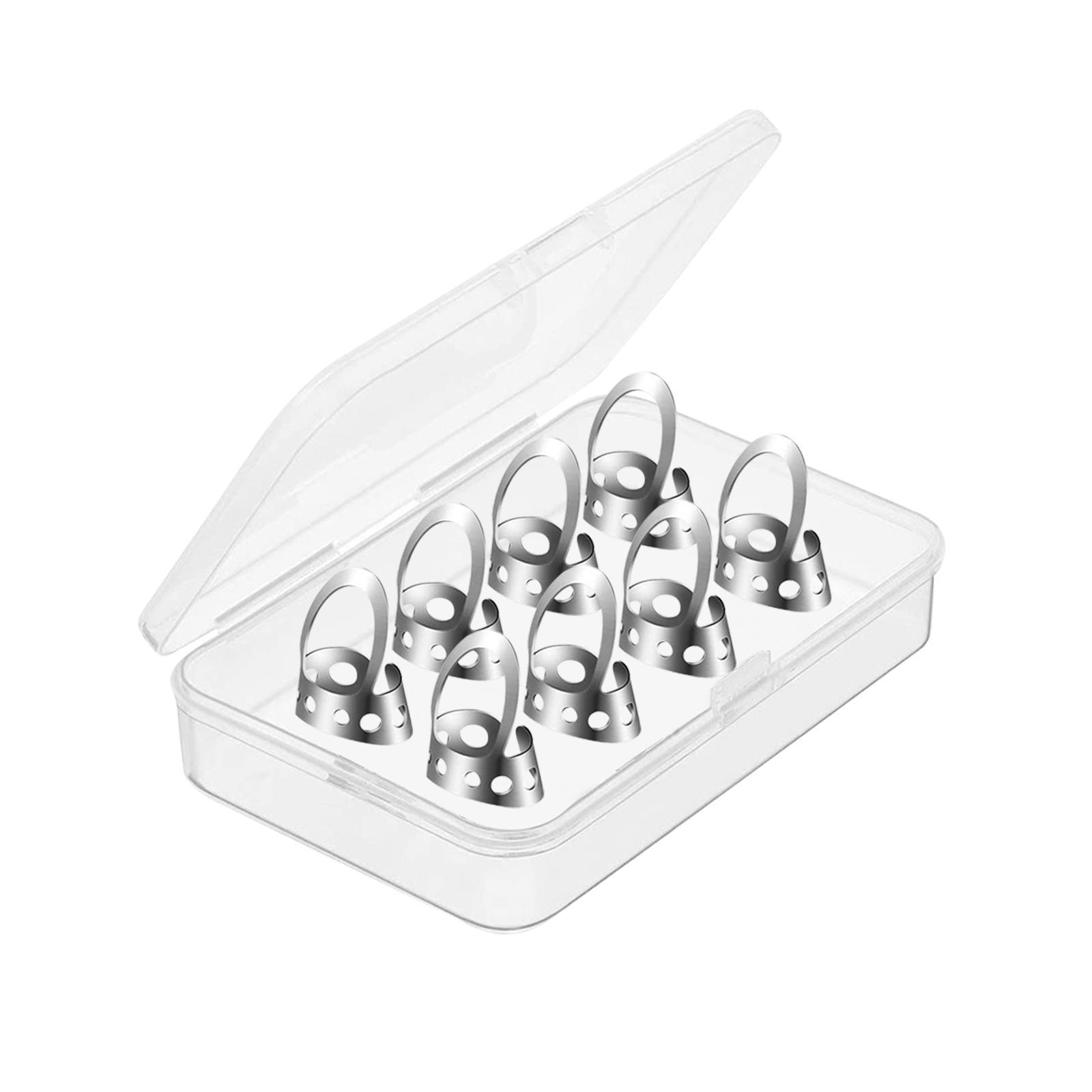 8 Pieces Guitar Picks Plectrum Thumb Finger Picks Set for Mandolin Harp Bass