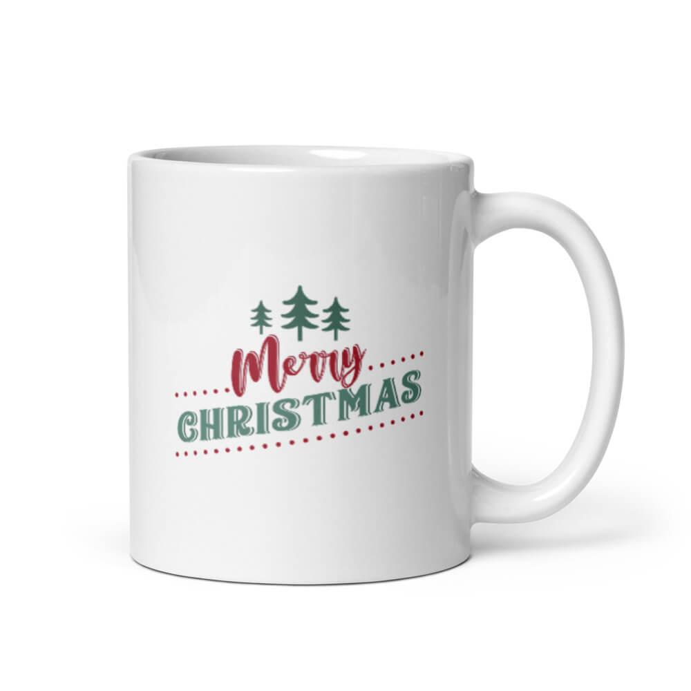 Cốc sứ giáng sinh hình Merry Christmas kiểu 2