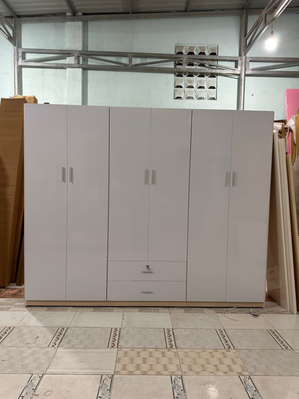 Tủ áo cỡ lớn Tundo ngang 2,4m x cao 1,85 m hiện đại