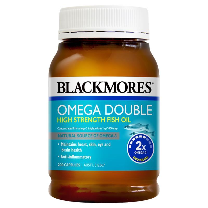 Thực Phẩm Chức Năng Blackmores Bổ Sung Omega Từ Dầu Cá Omega Double High Strength Fish Oil - 200 Viên