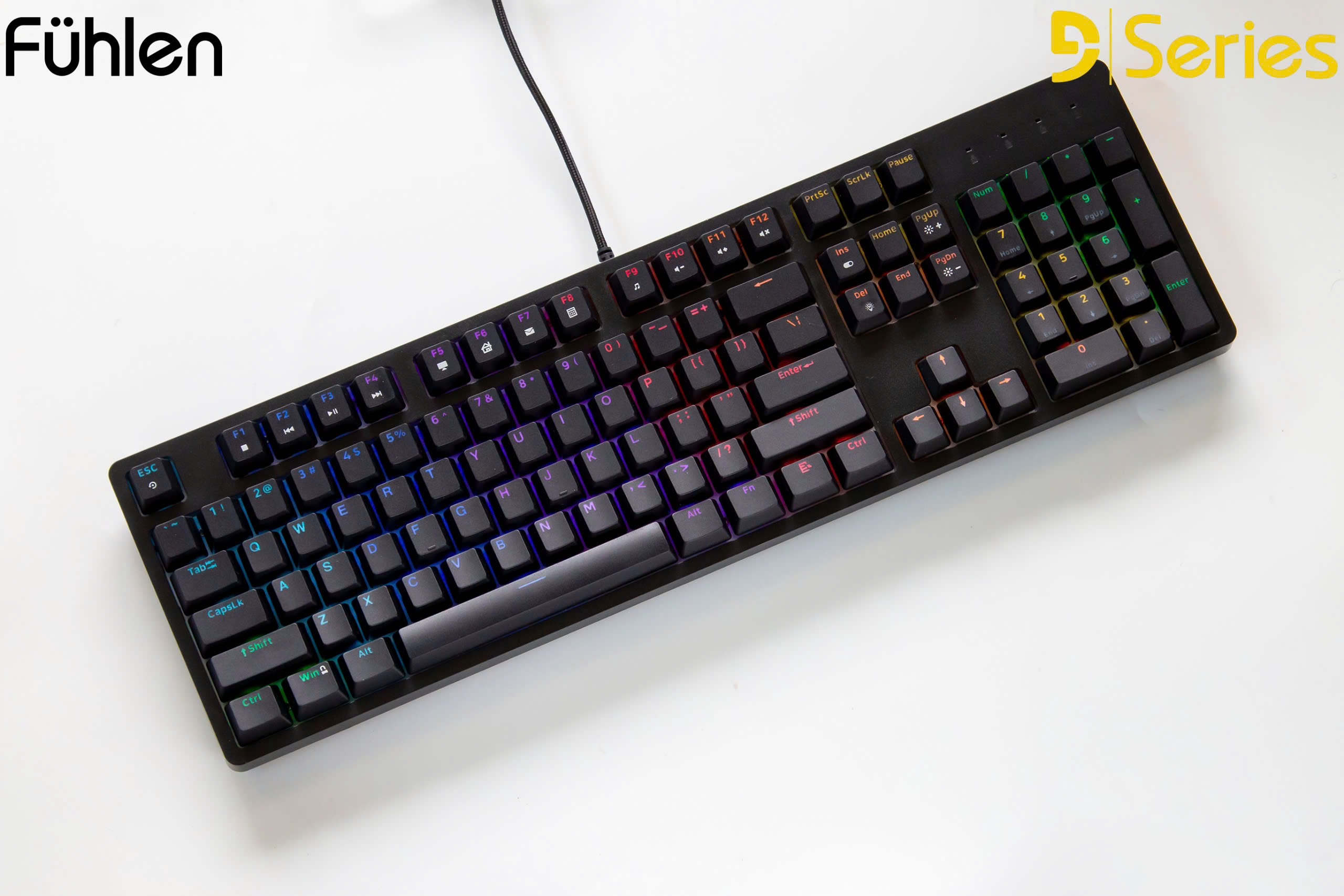 Bàn phím quang cơ Gaming Fuhlen CYBER Led Rainbow 16 chế độ, bảo hành 24 tháng- Hàng chính hãng