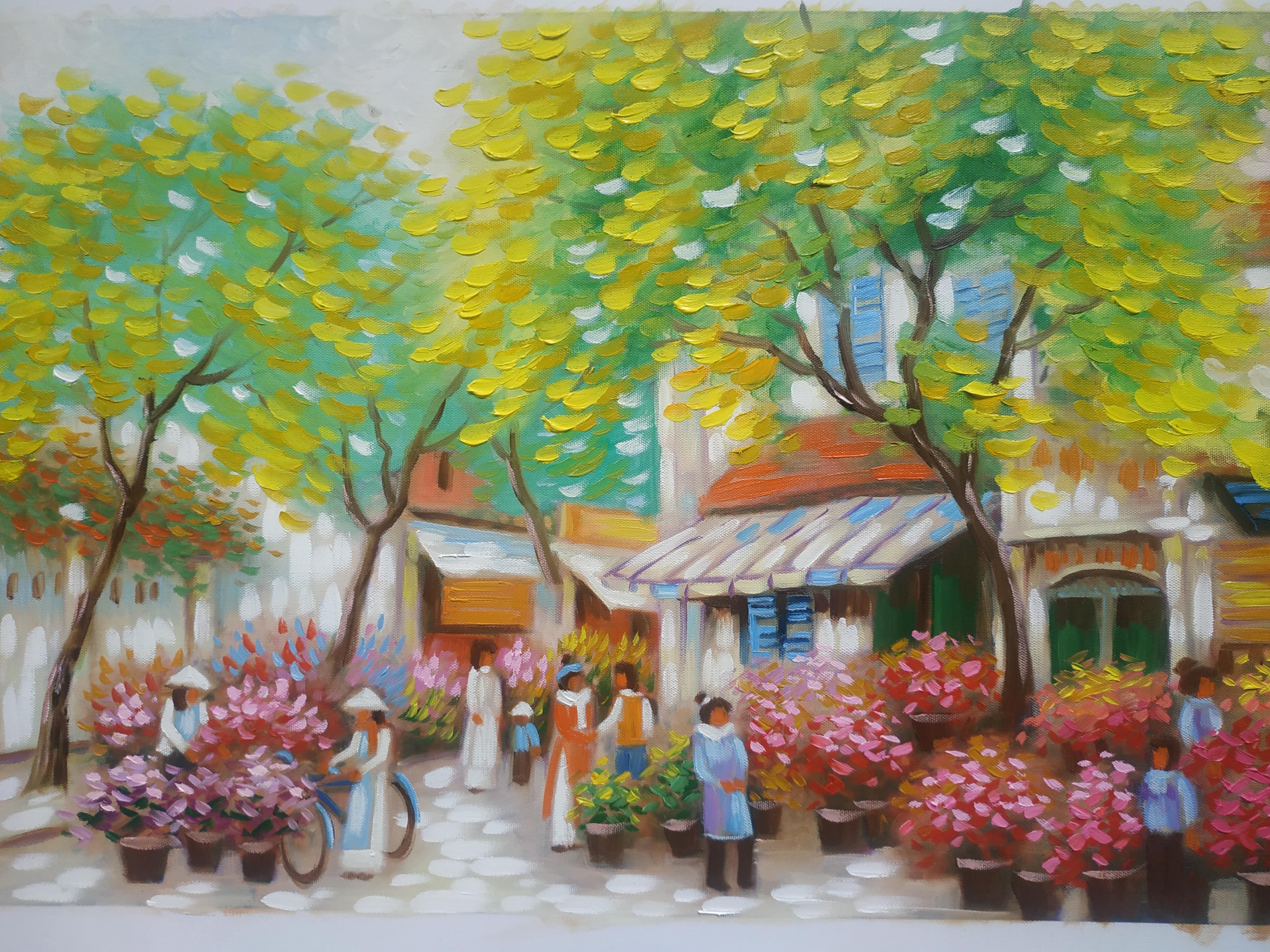 Xuân Vùng Cao - Tranh Sơn Dầu Vẽ Tay 40x60cm