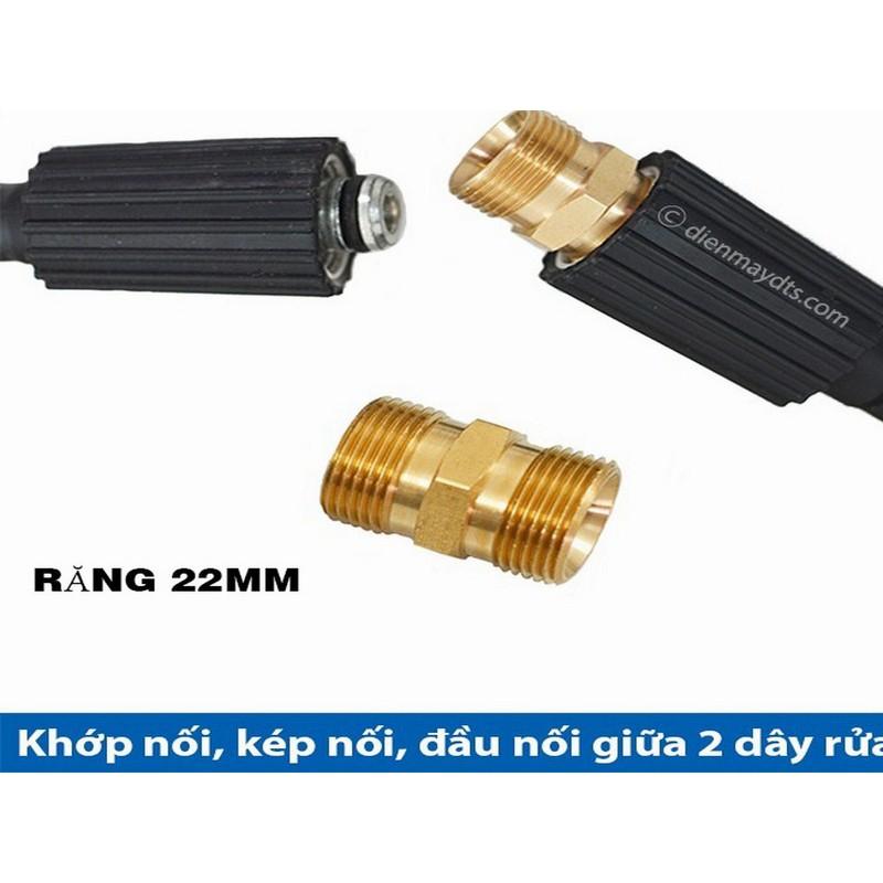 ĐẦU NỐI 2 DÂY XỊT RỬA XE MINI – ĐỒNG THAU