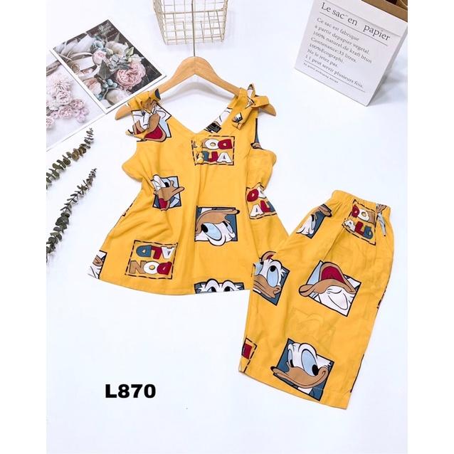 Bộ Lanh Lửng Cổ Tim Nơ Vai