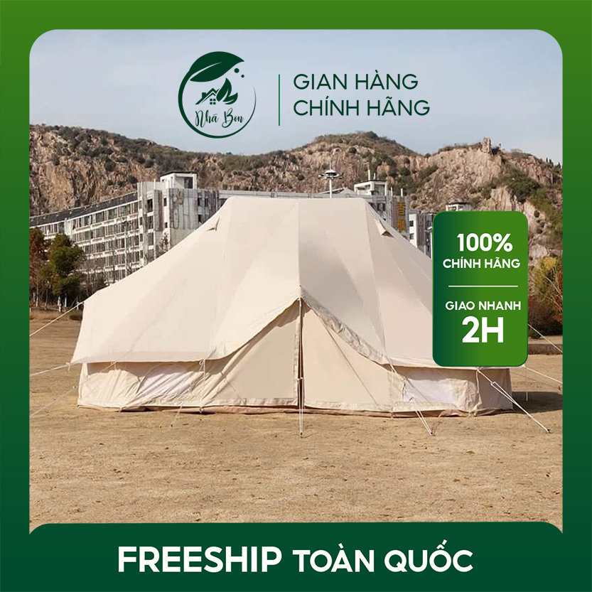 Lều Cắm Trại, Du Lịch Gia Đình Sang Trọng Cao Cấp Phong Cách Hoàng Gia - Kích thước 400x600x300cm