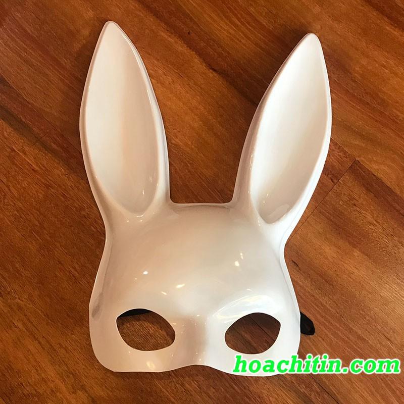 Mặt Nạ Thỏ Bunny Tai Dài Trắng hóa trang halloween