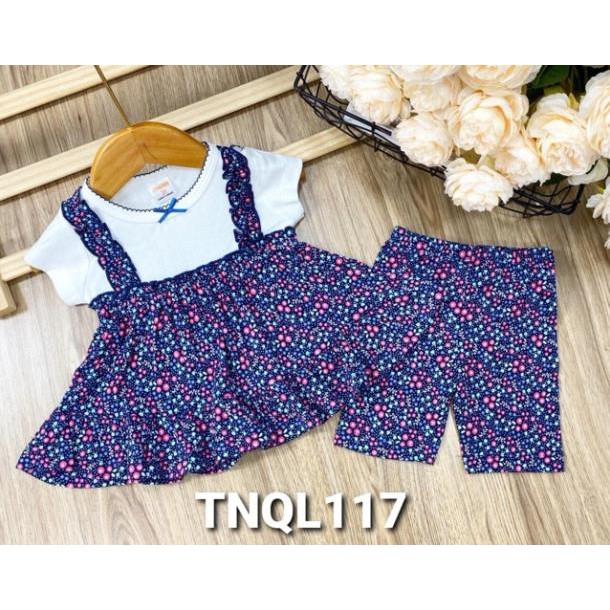 Bộ babydoll tay ngắn quần lửng cho bé gái size từ 10 đến 22kg - Bộ borip bé gái - pikakids