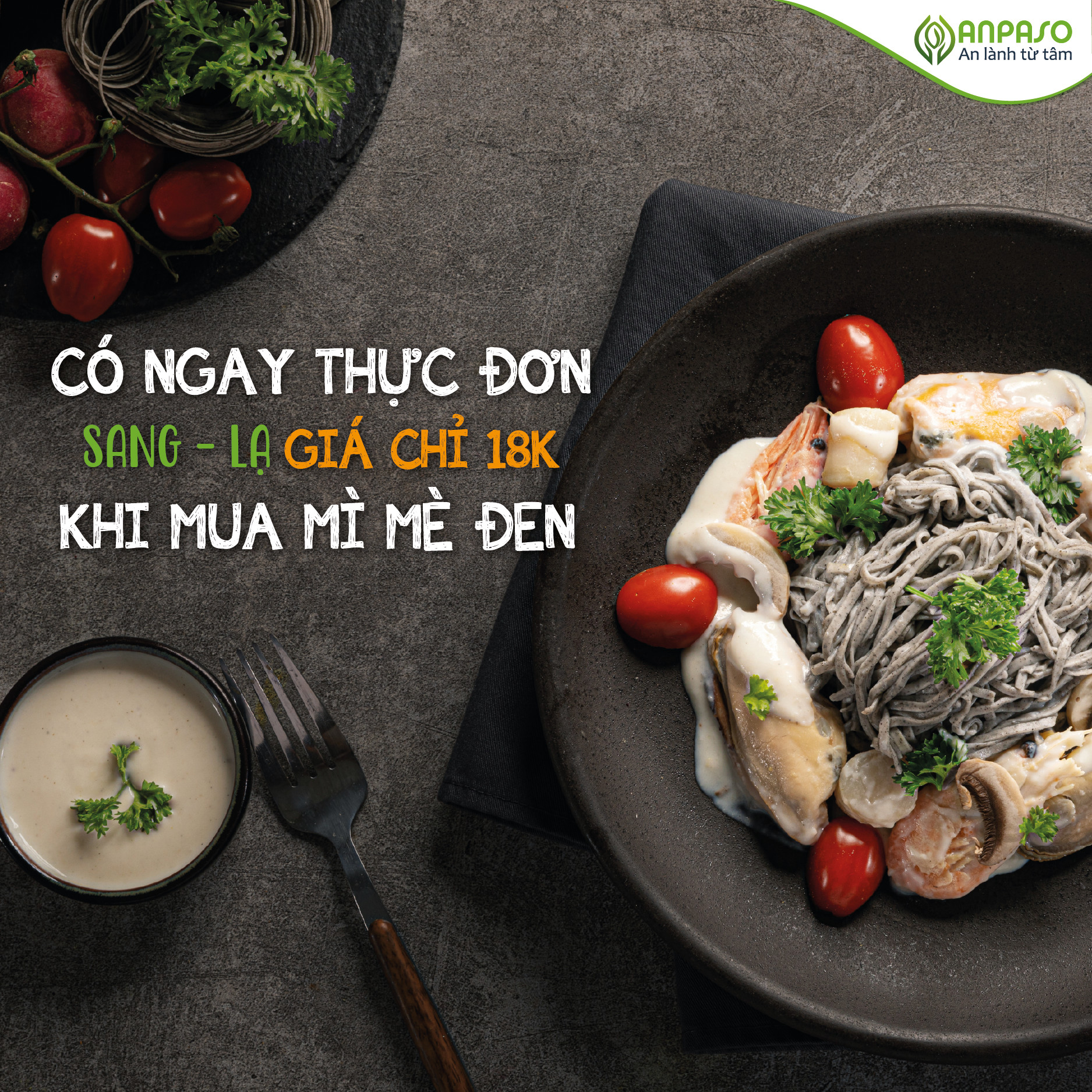 Mì Mè Đen Tự Nhiên Nguyên Chất Anpaso