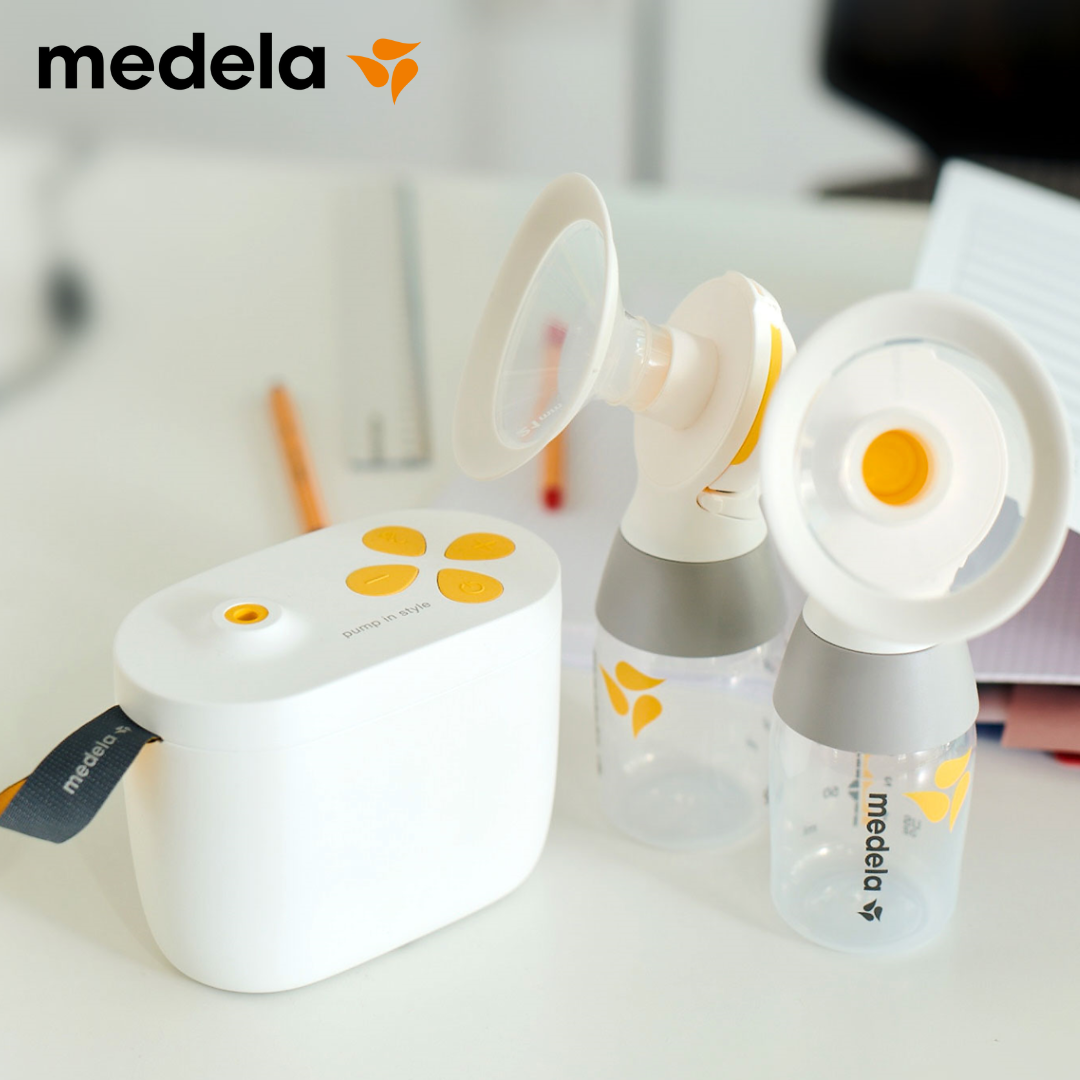 Máy hút sữa Medela Pump in style MaxFlow | Máy hút sữa điện đôi có túi xách và bộ bảo quản lạnh.