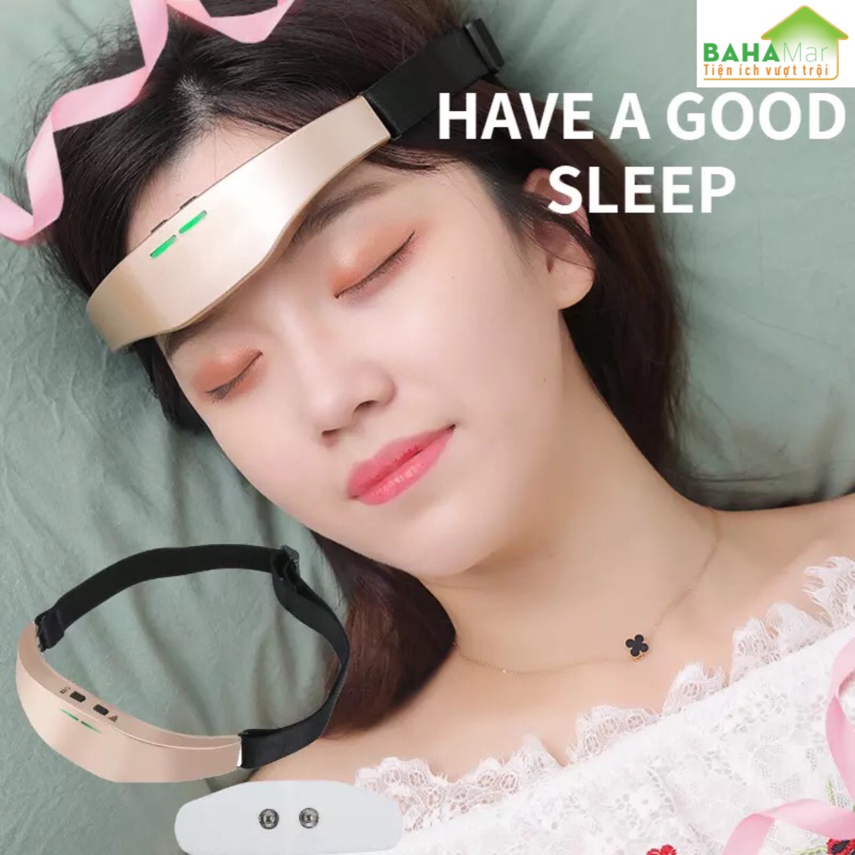 ĐAI MASSAGE ĐẦU THÔNG MINH GIẢM ĐAU TẠO THƯ GIÃN, CHỐNG MẤT NGỦ "BAHAMAR" Chỉ cần 15 phút mỗi ngày, có thể dễ dàng thưởng thức một giấc ngủ thoải mái và ổn định đồng hồ sinh học.