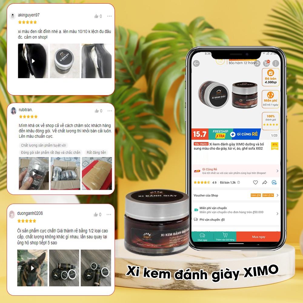 Xi kem đánh giày 50ml bảo dưỡng và bổ sung, phục hồi màu cho da giày, túi ví, áo, ghế sofa XXI02