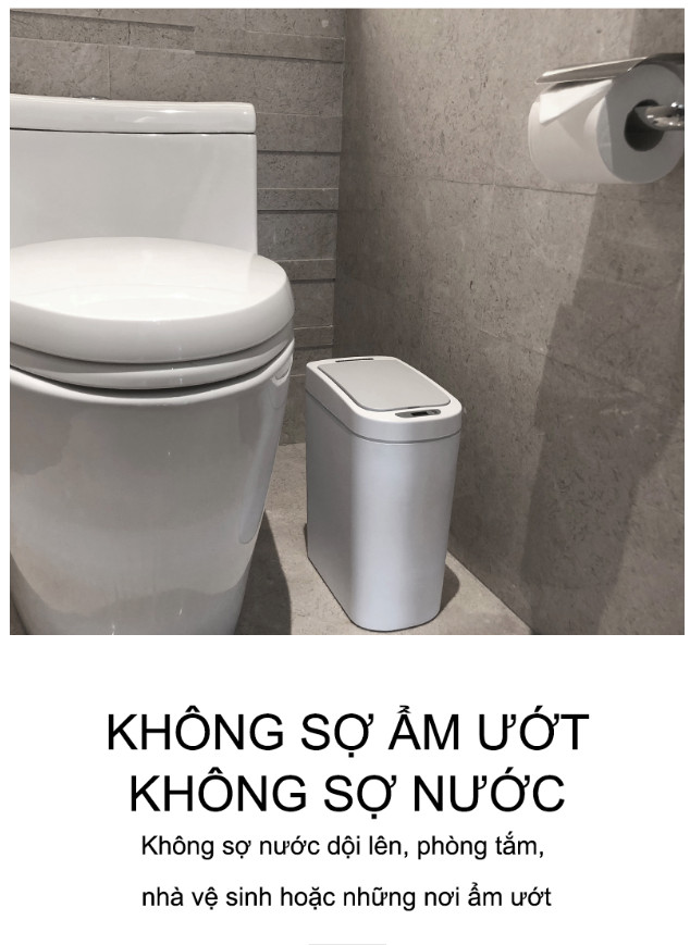 Thùng rác cảm ứng tự động đóng mở cao cấp D1-ST304 dung tích 7 Lít