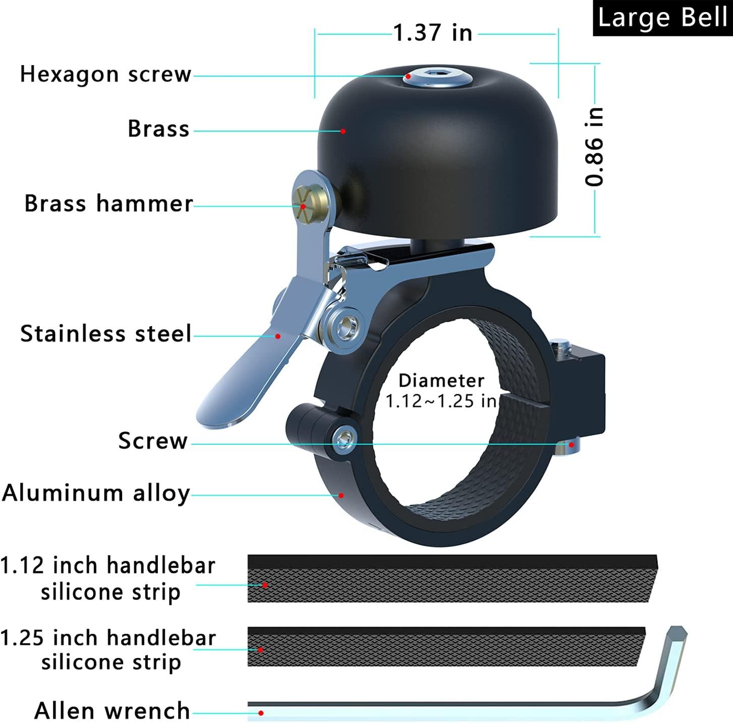 Chuông xe đạp bằng đồng thau cổ điển với âm thanh to đẹp Xe đạp đường trường Xe đạp leo núi