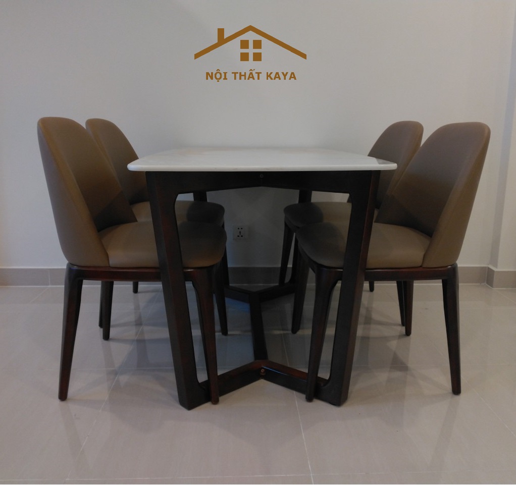 Bộ bàn ăn 4 ghế mặt đá cao cấp