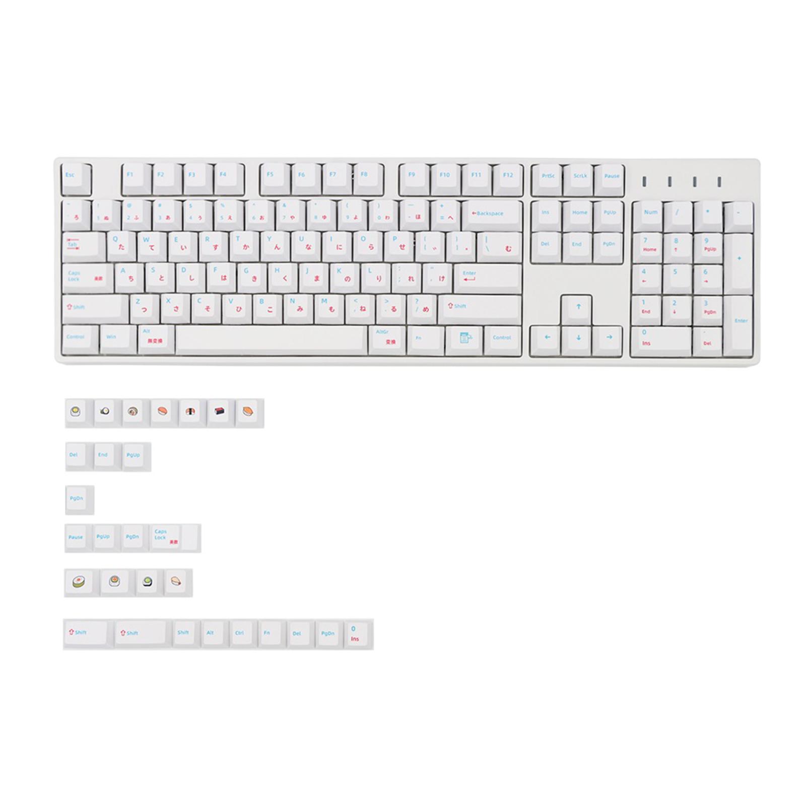 135 Keys Caps PBT Japanese Sushi Keycaps for Cherry MX Mechanical Keyboard