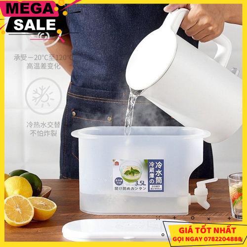 Bình Nước 3,5 Lít Có Vòi Bình Nước Có Vòi Để Tủ Lạnh Tiện Dụng Bằng Nhựa Pp Cao Cấp Bình Đựng Nước Không Mùi Tiện Lợi - Giao Hàng Toàn Quốc