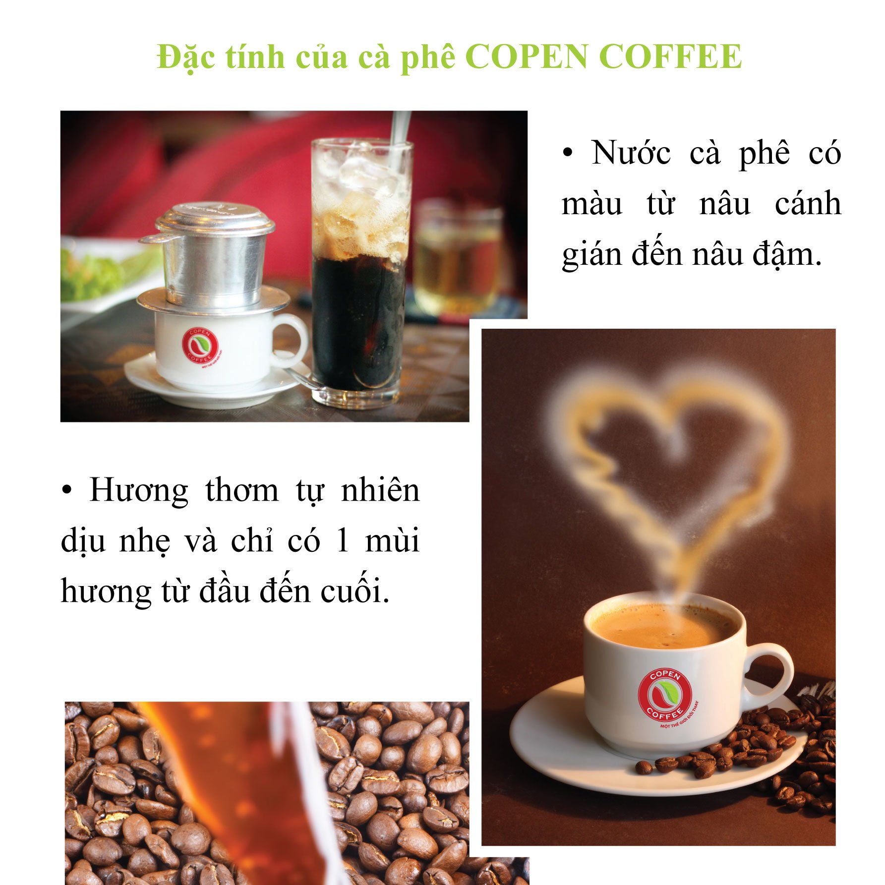 Cà phê rang xay truyền thống pha phin Thuần Việt -Copen Coffee - Vị đắng đậm đà dành cho pha phin - Hộp 500g