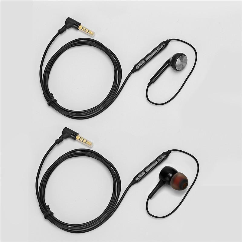 Giao hàng nhanh điều khiển dây đơn phương với mic điều chỉnh tai nghe âm thanh đáy nặng với mic tai nghe khuỷu tay kim loại tai nghe điều khiển có dây trong tai
