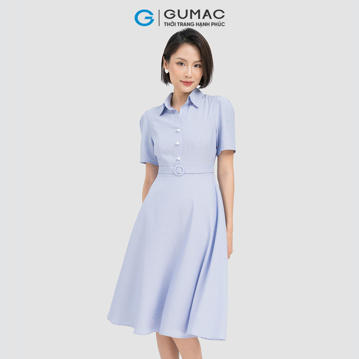 Đầm A khoen eo GUMAC DD04045