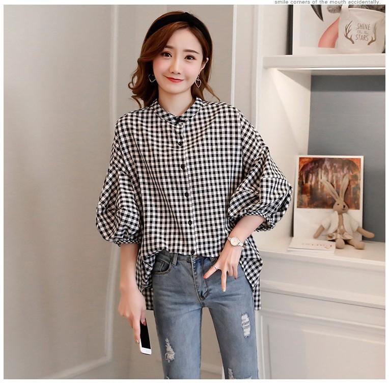 ÁO PHOM RỘNG SỌC CARO
