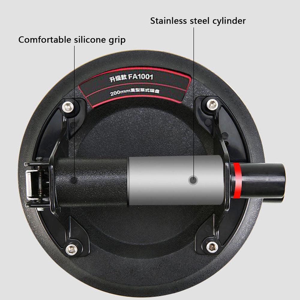 8inch Vacuum Suction Cup 200kg Bearing Capacity Heavy Duty Vacuum Lifter for Granite Glass Lifting