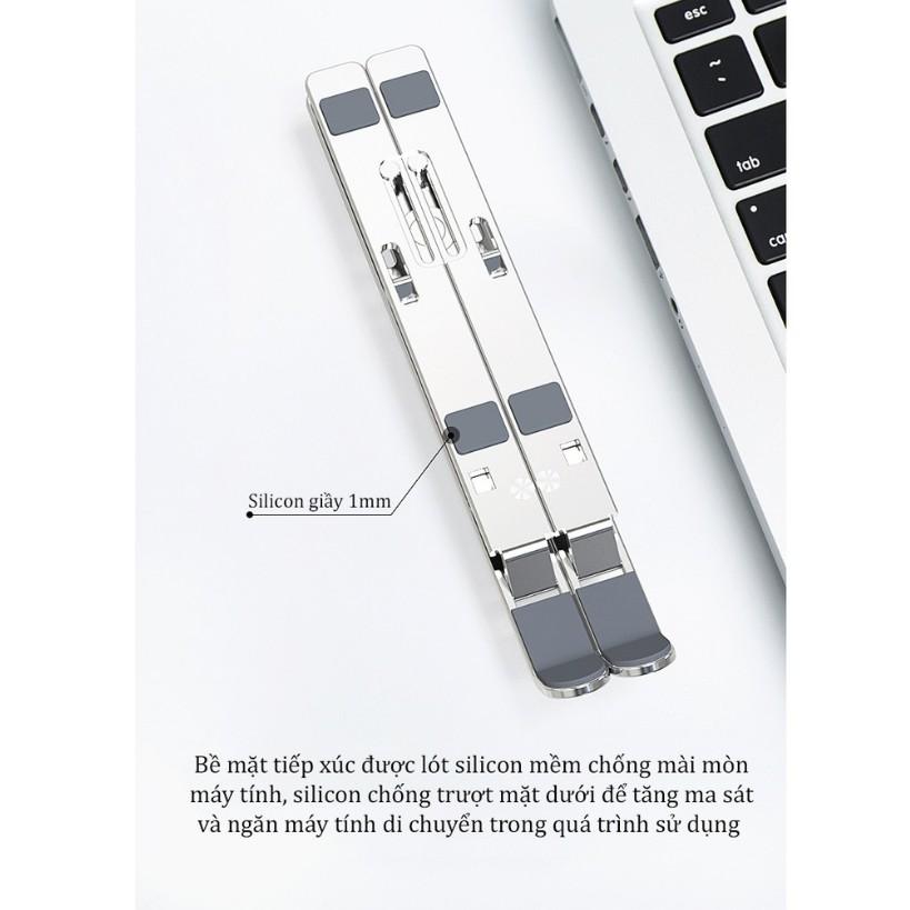 Giá đỡ máy tính xách tay - Giá đỡ Laptop MacBook Ipad bằng nhôm có thể điều chỉnh độ cao, gập gọn thông minh Like Tech