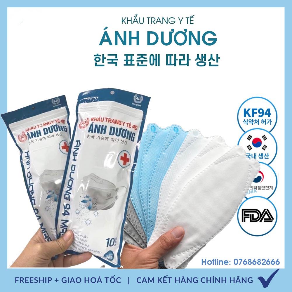 Khẩu Trang Y Tế KF94 4D Mask Ánh Dương.Chống Bụi Mịn PM2.5 Chuẩn Hàn Quốc 50 Cái 1 Gói Chính Hãng