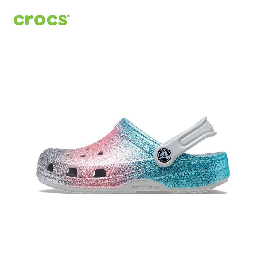 Giày lười trẻ em Crocs FW Classic Clog Kid Glitter Shimmer/Multi - 206993-0ZT