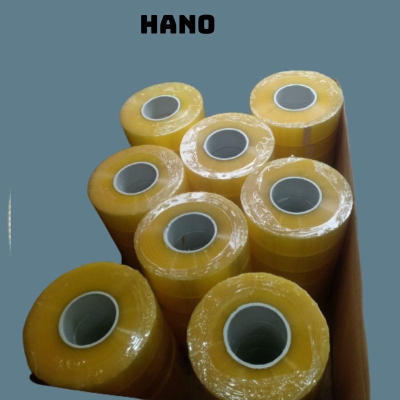 Băng dính băng keo đóng hàng chắc chắn 1kg/cuộn màu vàng chanh