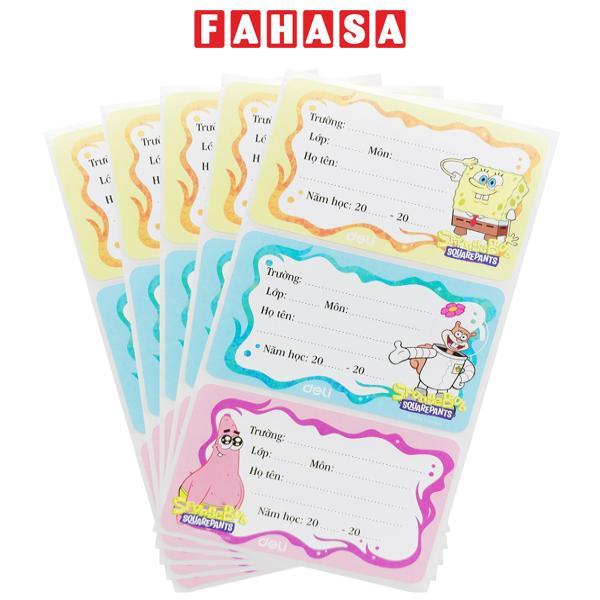 Nhãn Vở Học Sinh 3 Ô - Deli CA905 (15 Nhãn)